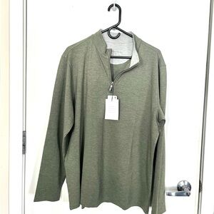 Mizzen + Main ProFlex quarter zip olive large